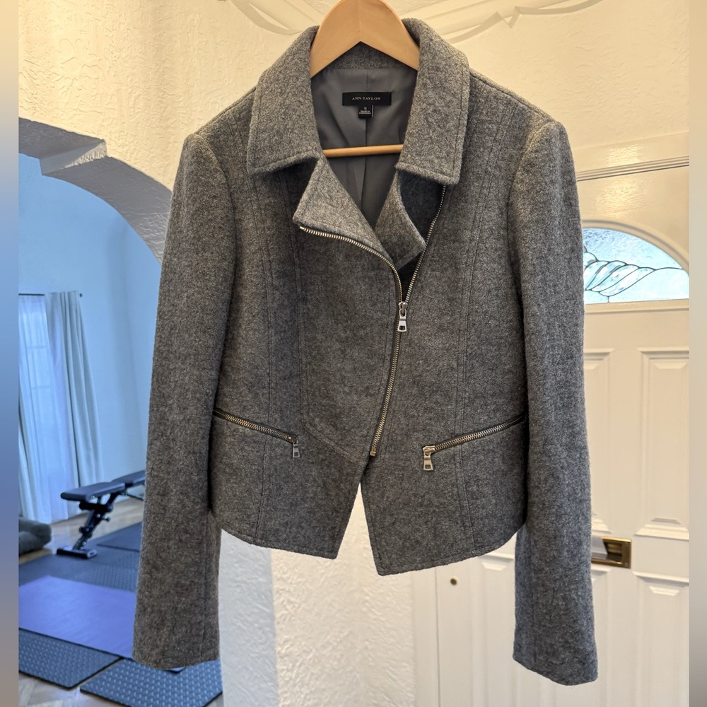 Ann Taylor Jacket (60% Rayon, 40% wool, 100% Polyester)